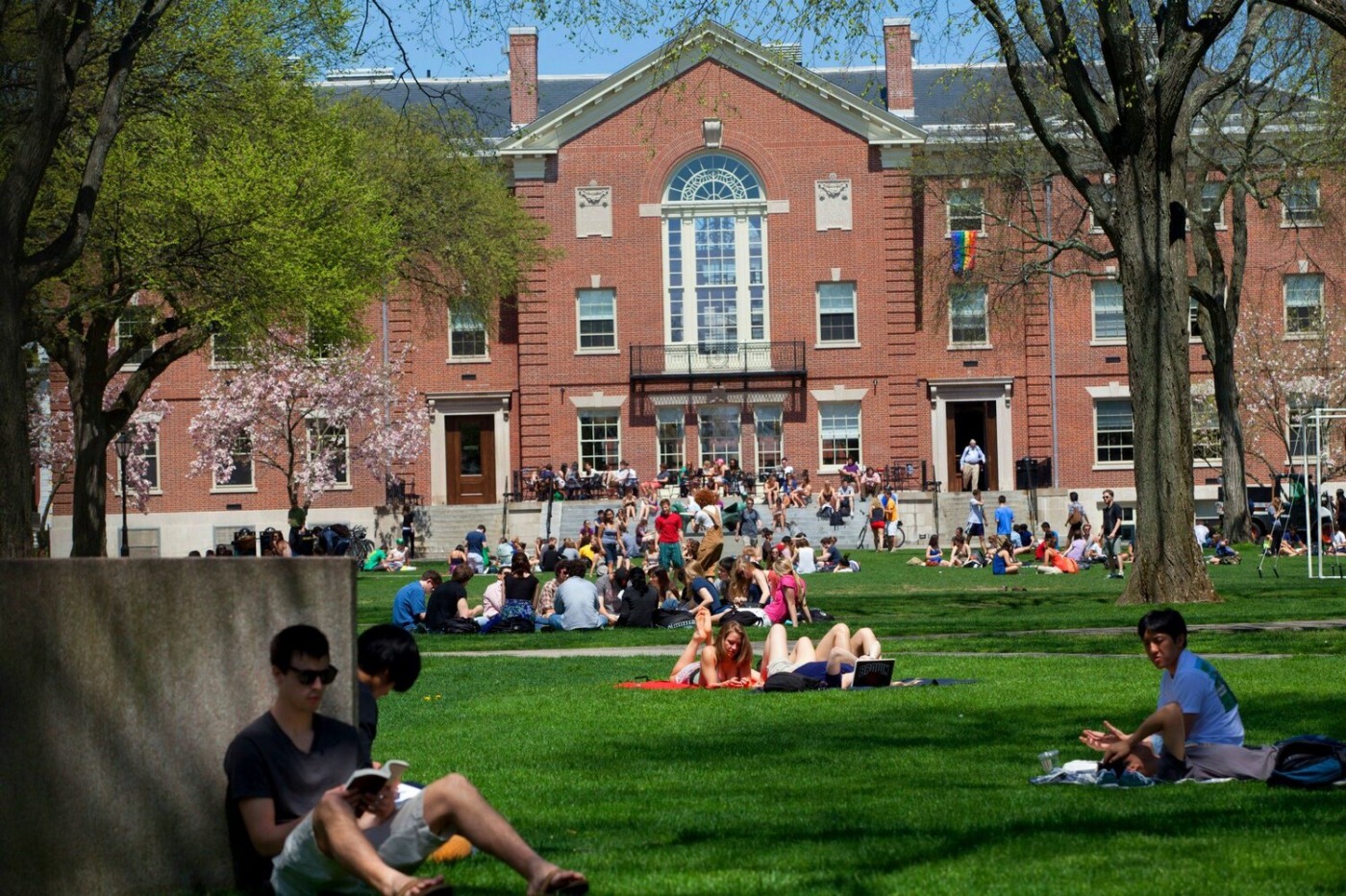 students on the green